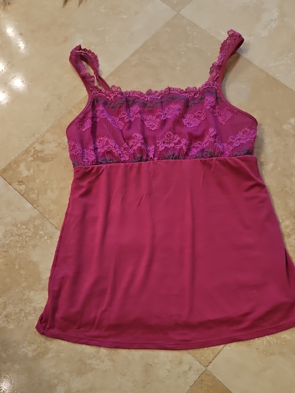 Felina Fuchsia Knit Camisole